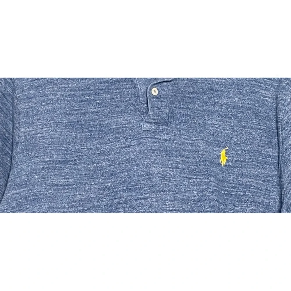 Polo‎ Ralph Lauren Polo Shirt Men's XXL Heather Blue Custom Fit